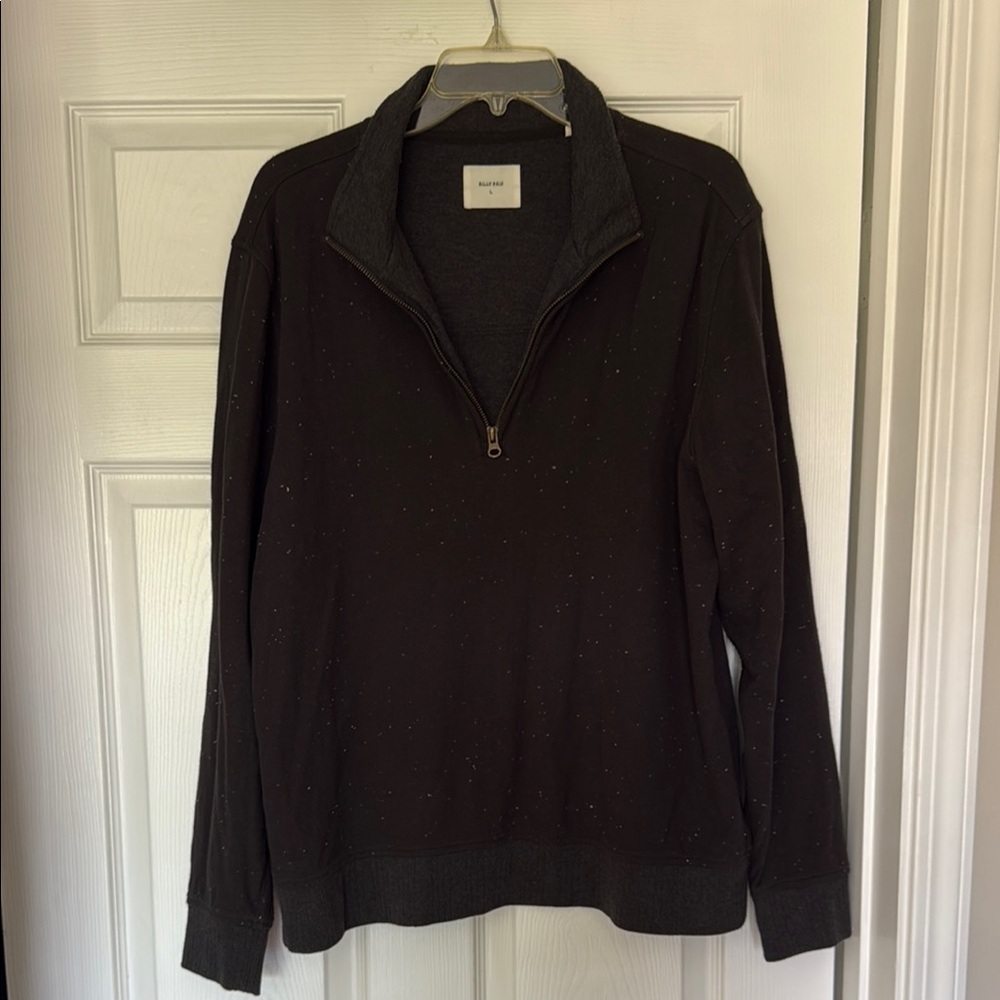 Billy Reid Black Zip Up Sweater